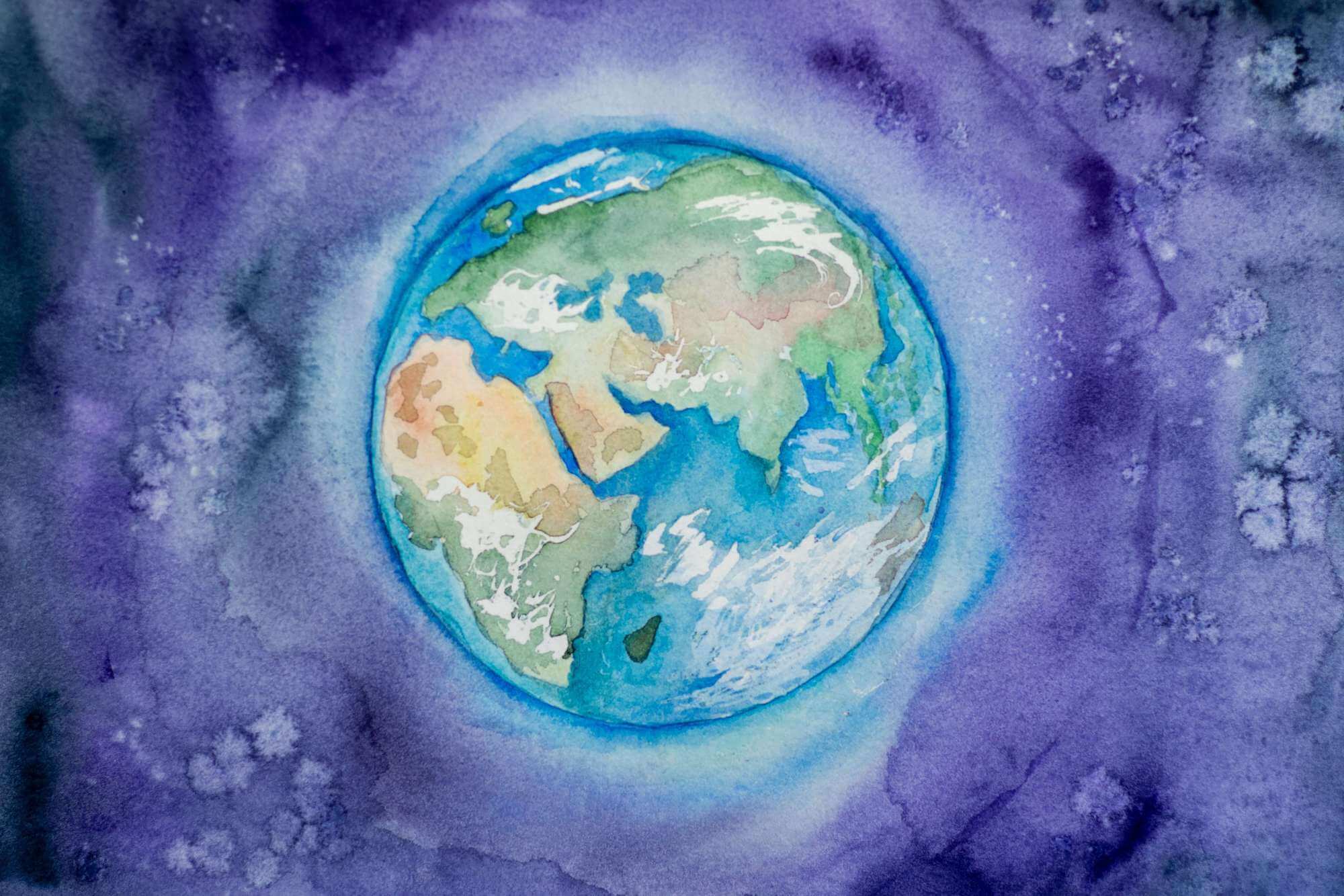 oil painting of the earth